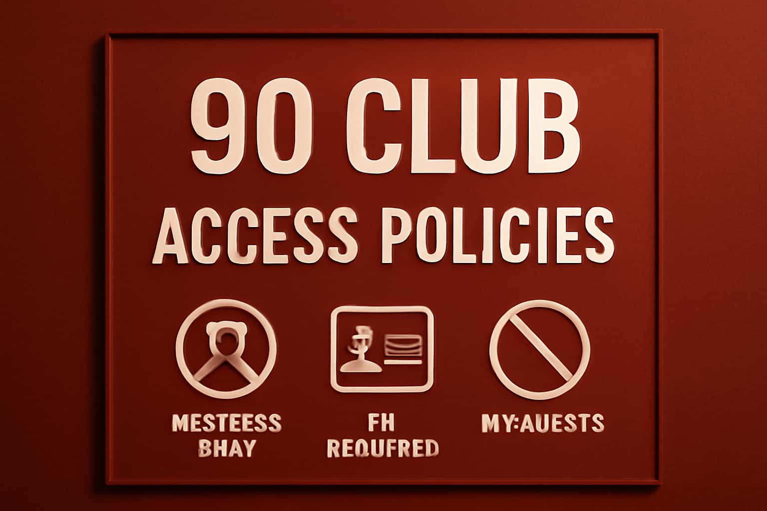 An informative visual representation of 90 Club Access Policies.