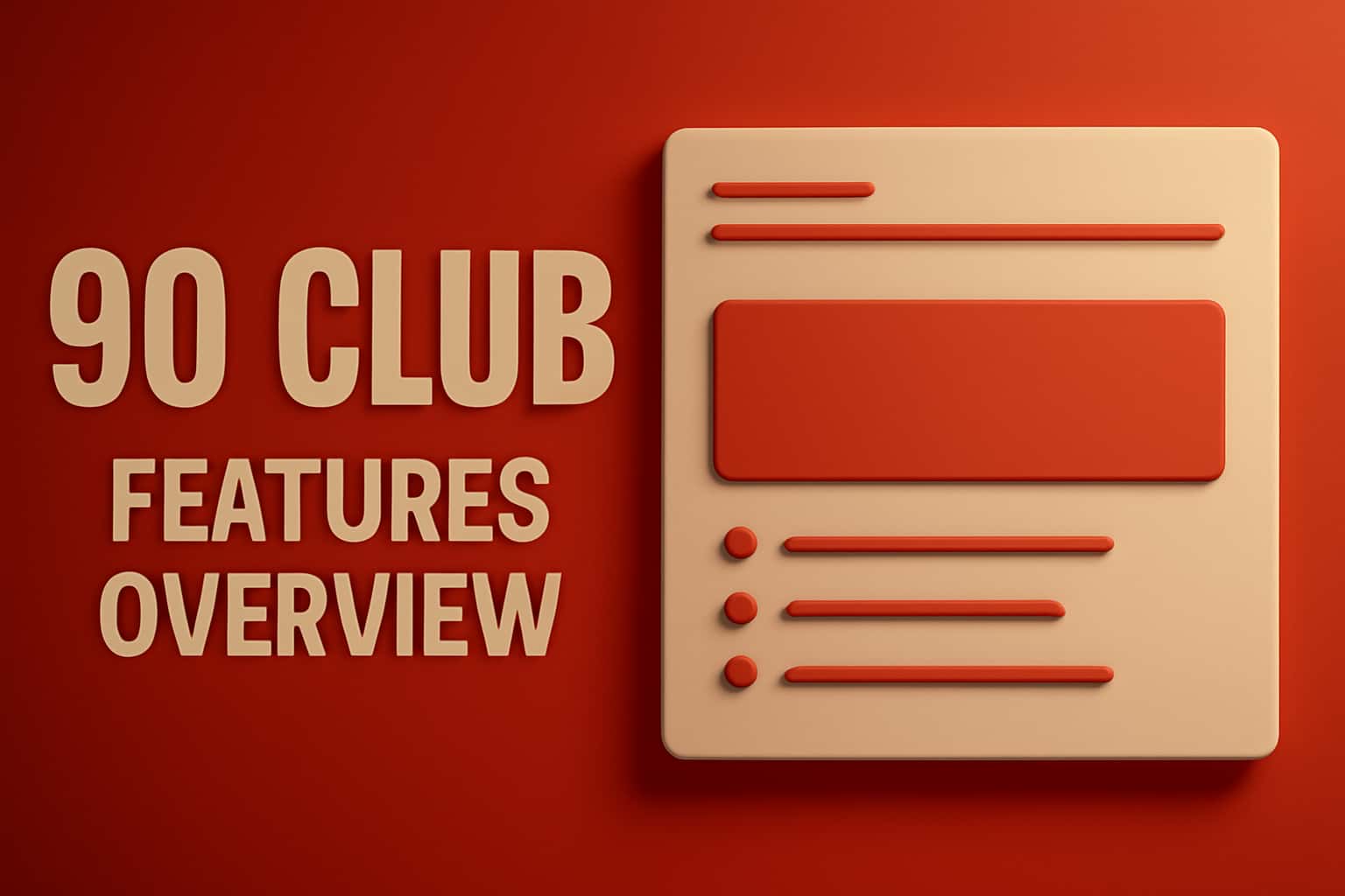 A visual representation of 90 Club features, emphasizing accessibility and security.