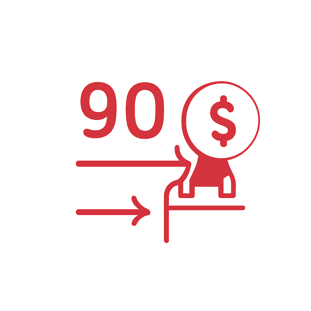 A badge symbolizing the 90 Club User Guide.