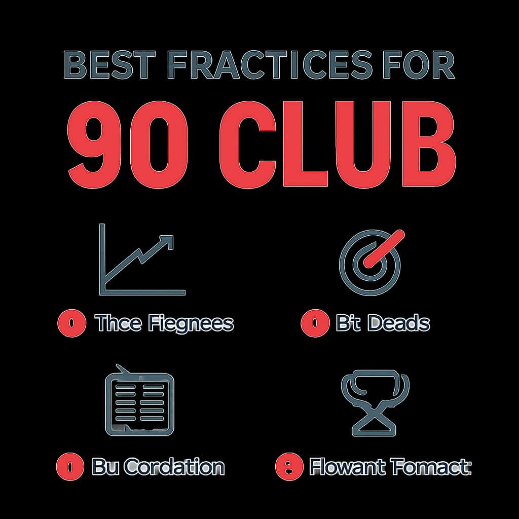 An educational diagram on the best practices for using 90 Club.
