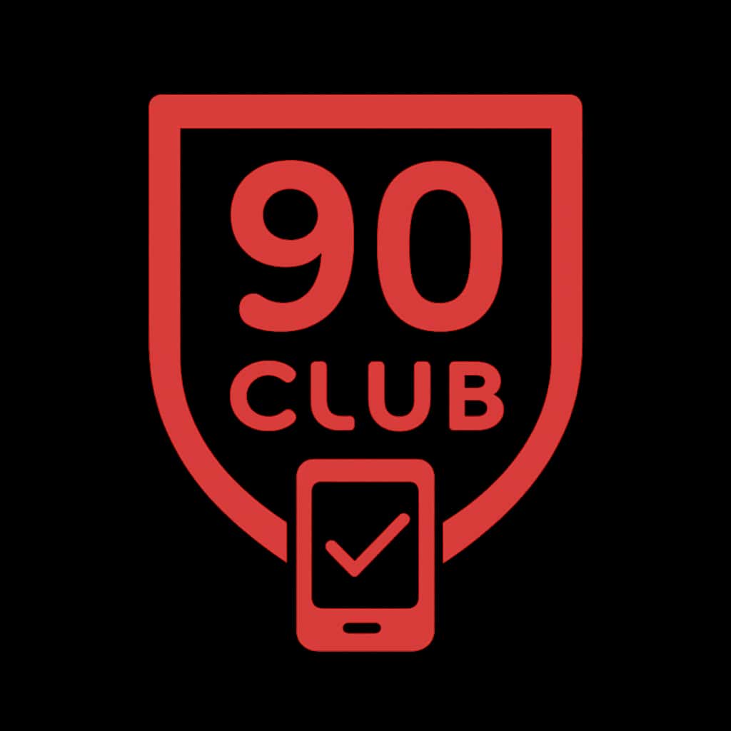 Icon representing mobile security for 90 Club application.