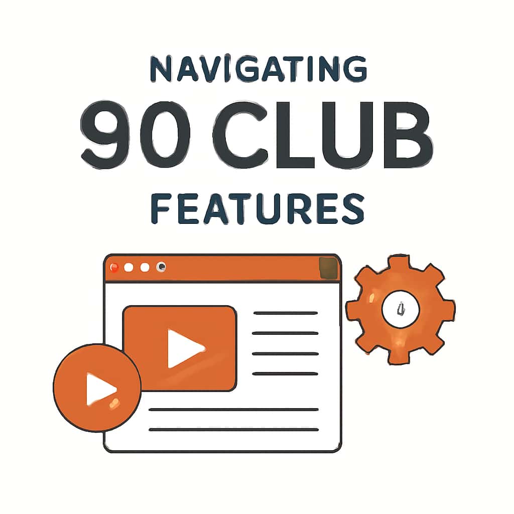 An illustration detailing the functionalities of the 90 Club.