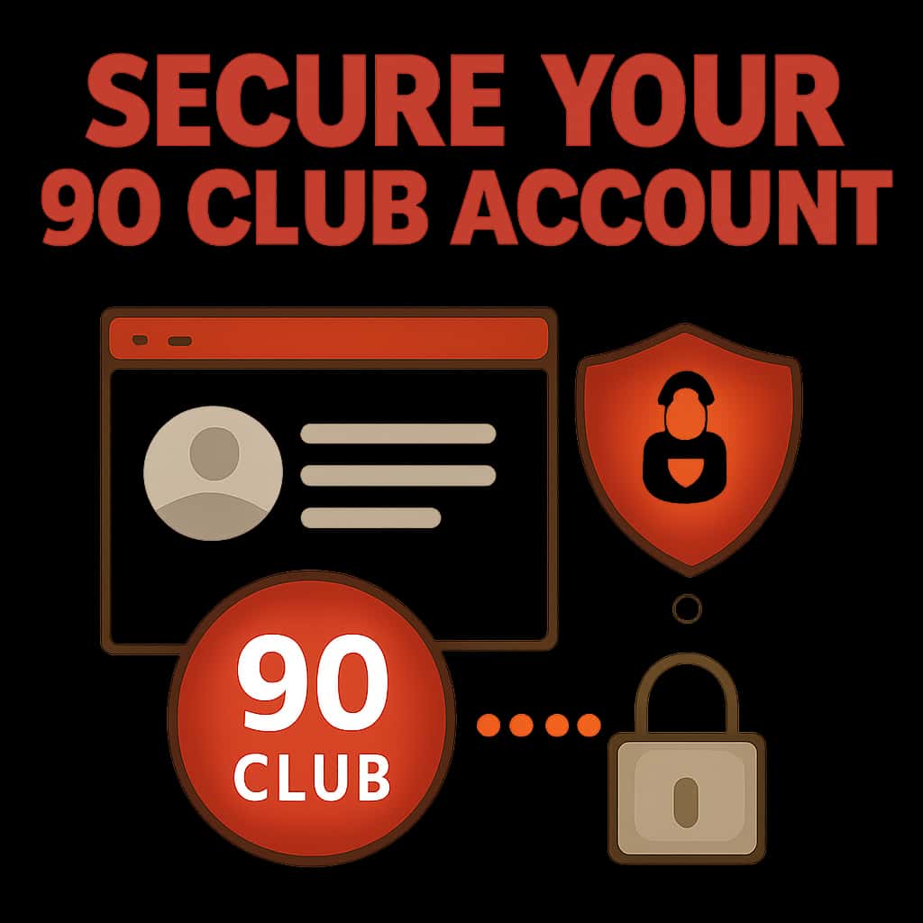An educational diagram illustrating secure practices for the 90 Club account.